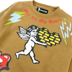B4525 - Makobi KIDS Graffiti Stacked Fleece Set - Mocha