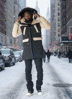 F7700 Apollo Long Quilted Jacket - Black