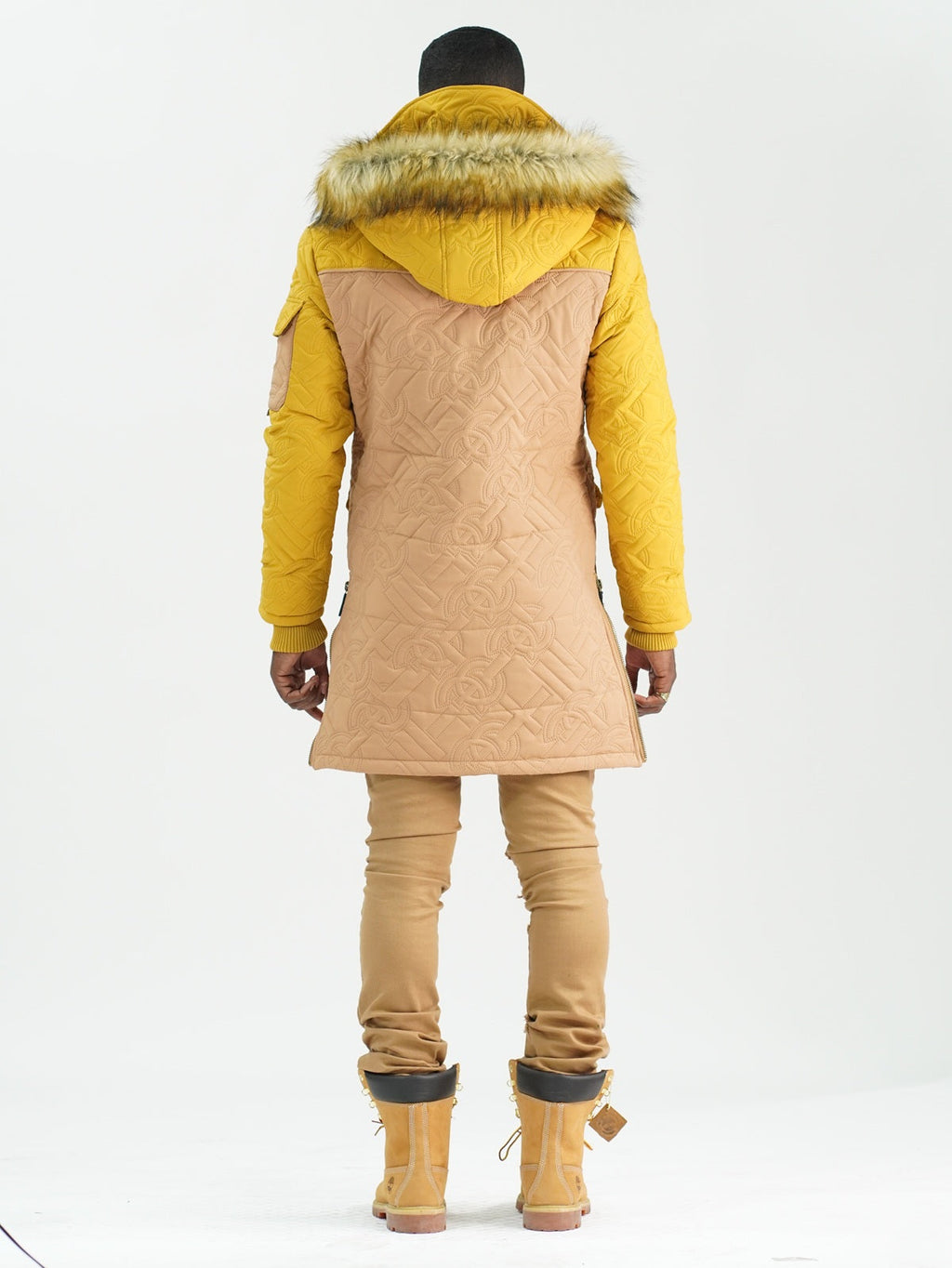 F7700 Apollo Long Quilted Jacket - Khaki