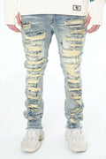F1734 Frost All Over Shredded Jeans - Dirt