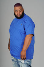 M298 Embossed Knit Tee - Royal