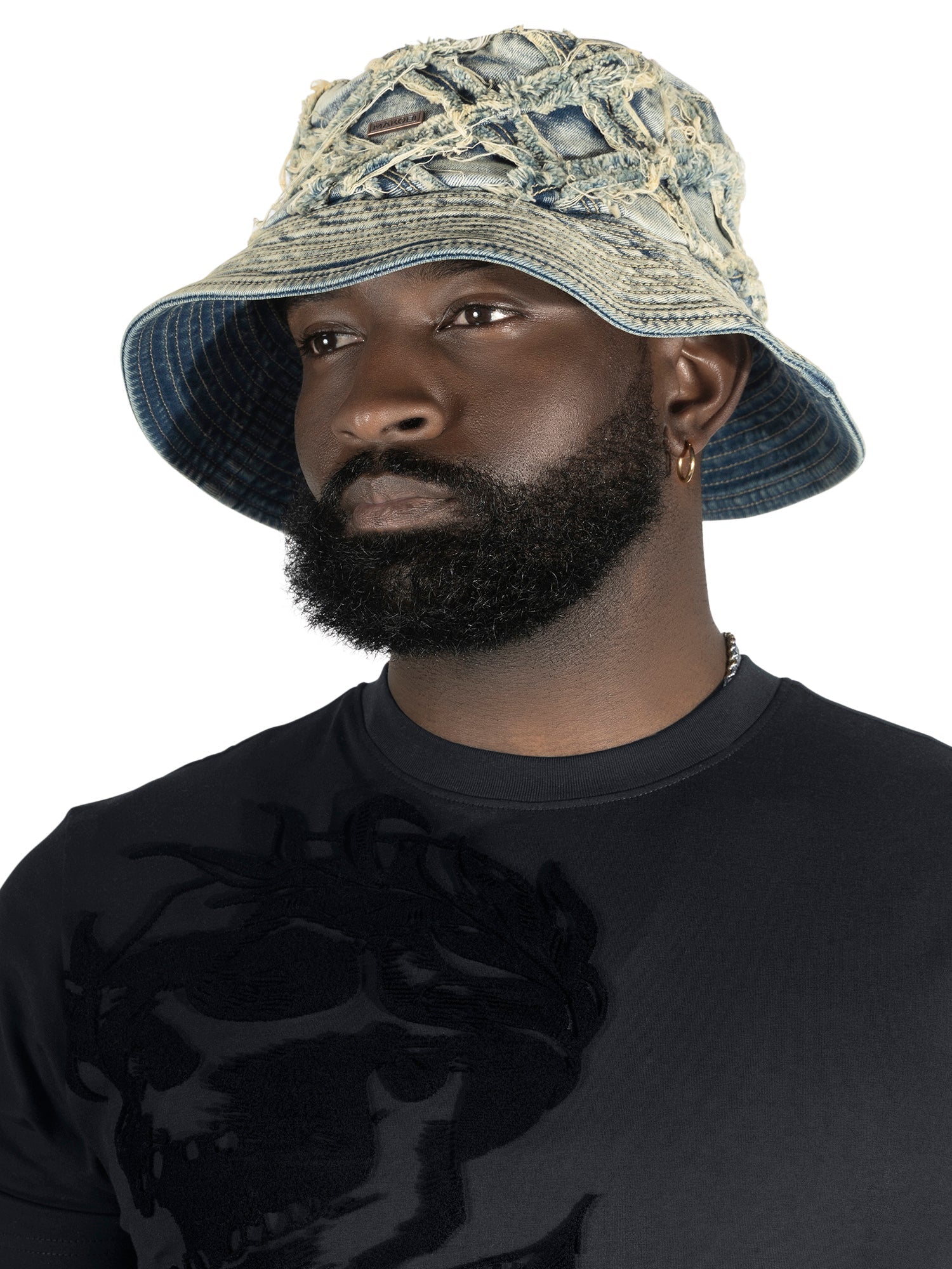 M016 Rinaldi Denim Bucket Hat - Dirt