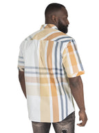 V842 Robert Plaid Button-Down Shirt - Khaki