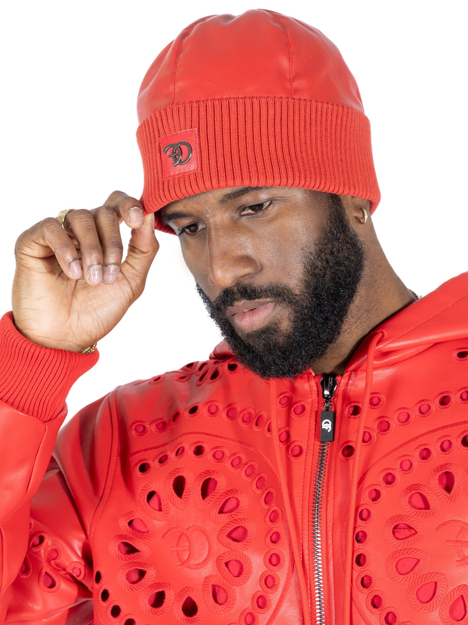 F009 Frost Adam Beanie - Red