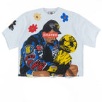 F154 GOAT Crop Tee - White