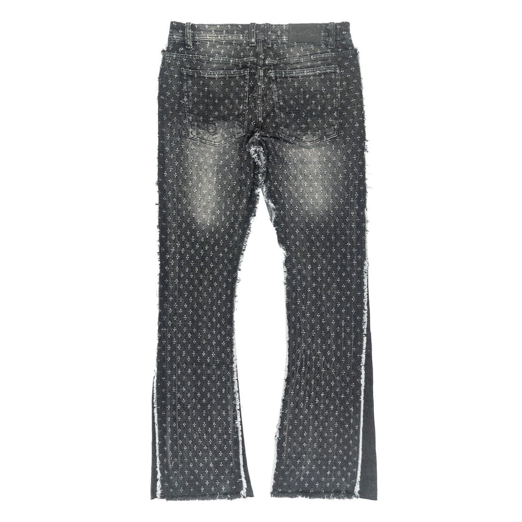 F1702 Phalon Stacked Jeans - Black