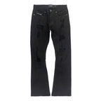 F1712 Alono Stacked Jeans - Black-Black