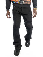 F1712 Alono Stacked Jeans - Black-Black