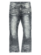 F1712 Alono Stacked Jeans - Black Wash
