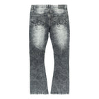 F1712 Alono Stacked Jeans - Black Wash