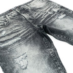 F1712 Alono Stacked Jeans - Black Wash