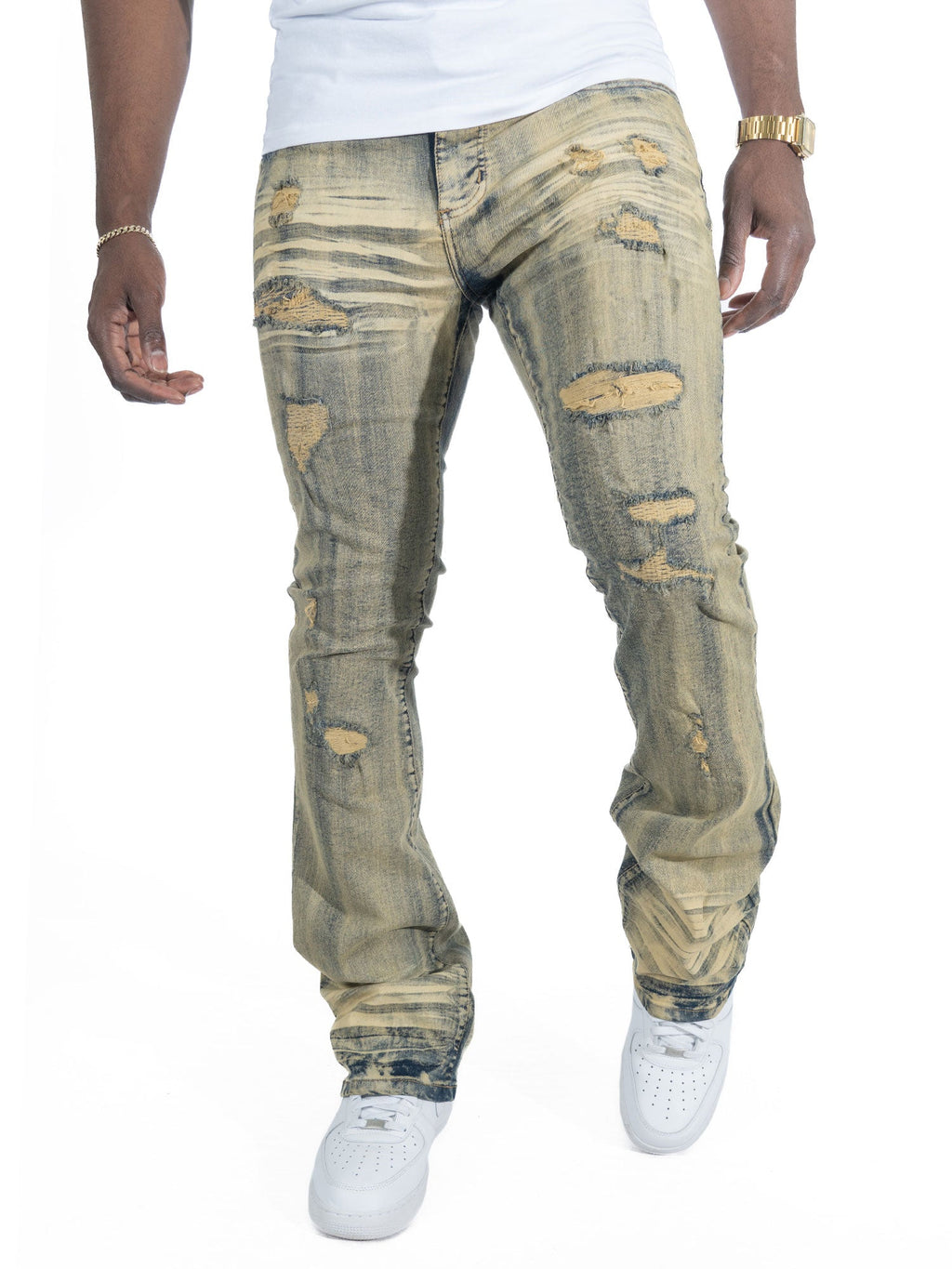 F1712 Alono Stacked Jeans - Dirt