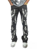F1731 Zerrelly Stacked Jeans - Black