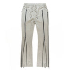 F1736 Zerelly Nylon Stacked Pants - Gray