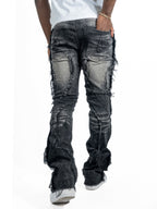 F1757 Moretti Stacked Pants - Black
