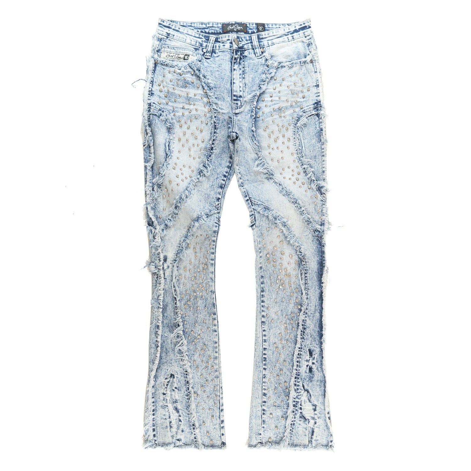 F1757 Moretti Stacked Pants - Light Wash
