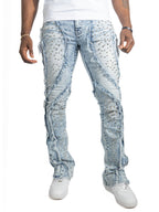 F1757 Moretti Stacked Pants - Light Wash
