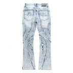 F1757 Moretti Stacked Pants - Light Wash