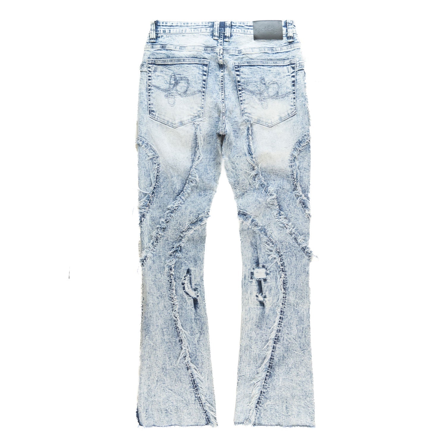 F1757 Moretti Stacked Pants - Light Wash