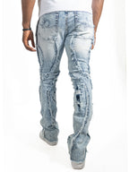 F1757 Moretti Stacked Pants - Light Wash