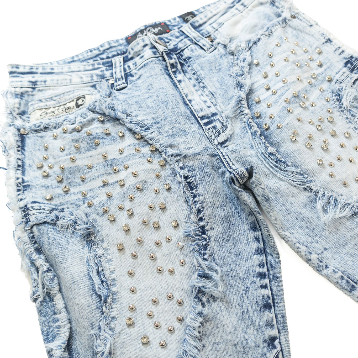 F1757 Moretti Stacked Pants - Light Wash