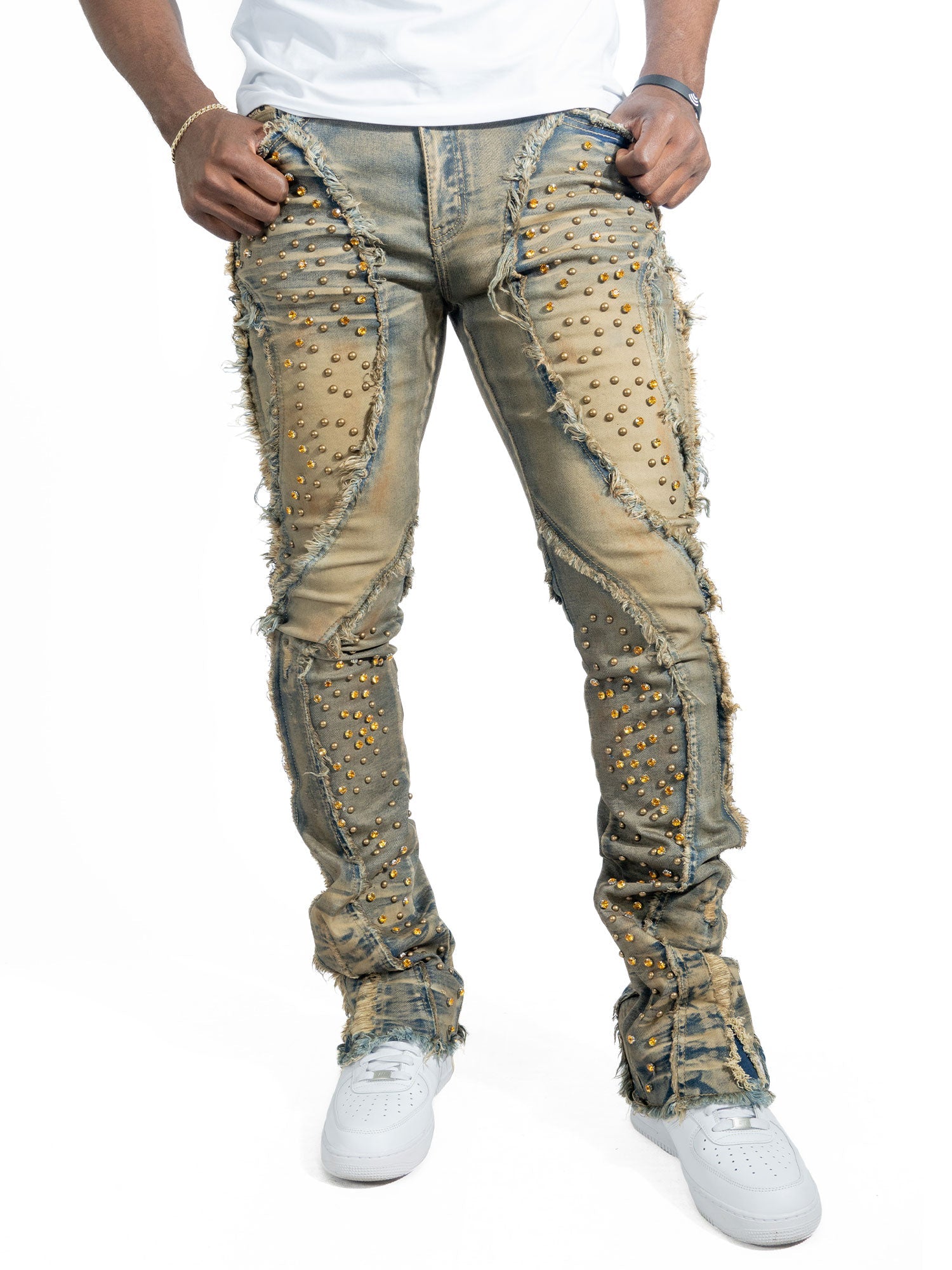 F1757 Moretti Stacked Pants - Vintage