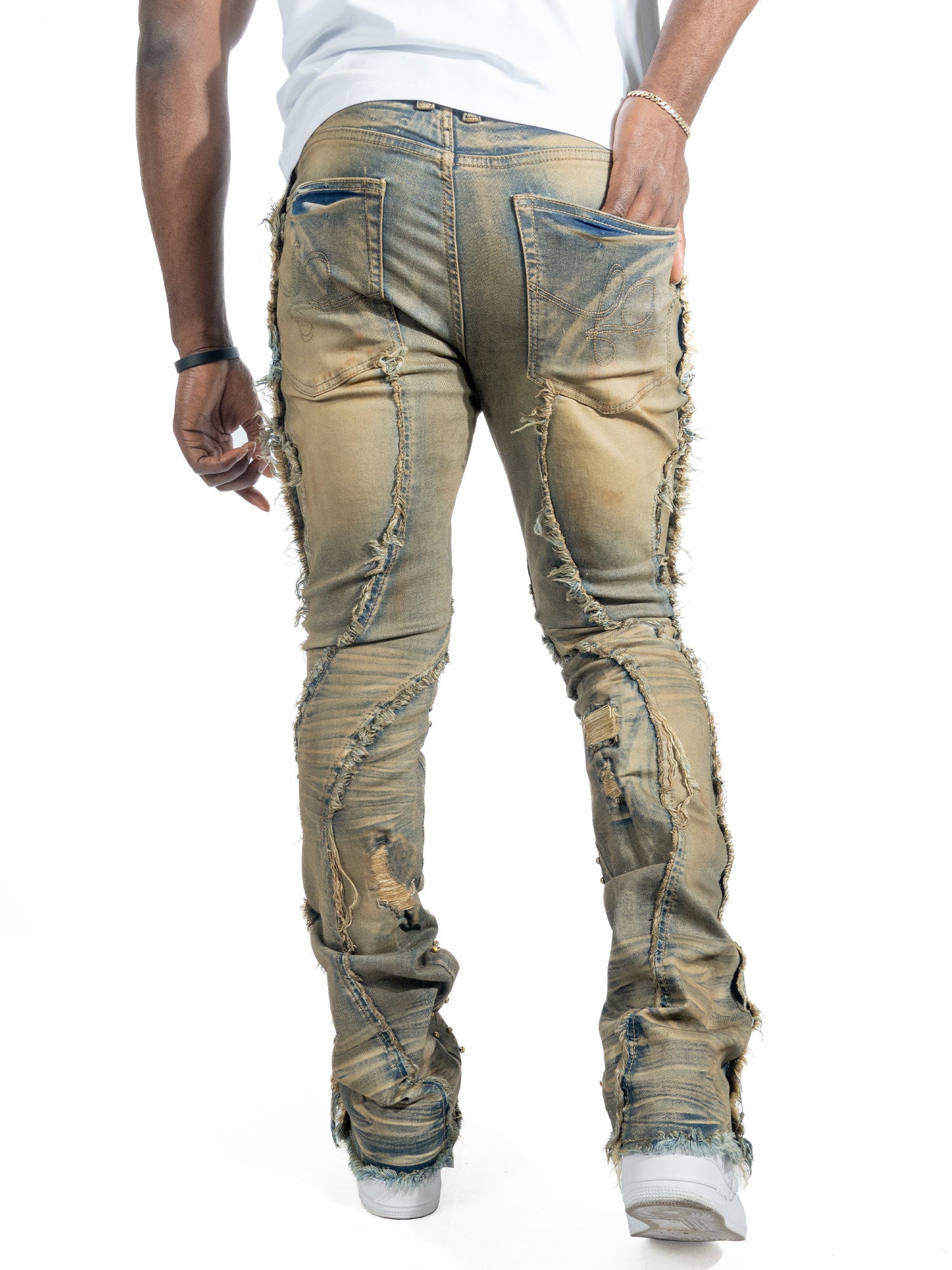 F1757 Moretti Stacked Pants - Vintage
