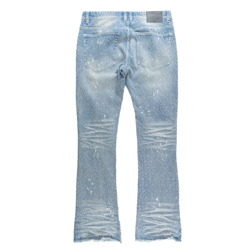 F1764 Romano Stacked Stone Jeans - Light Wash