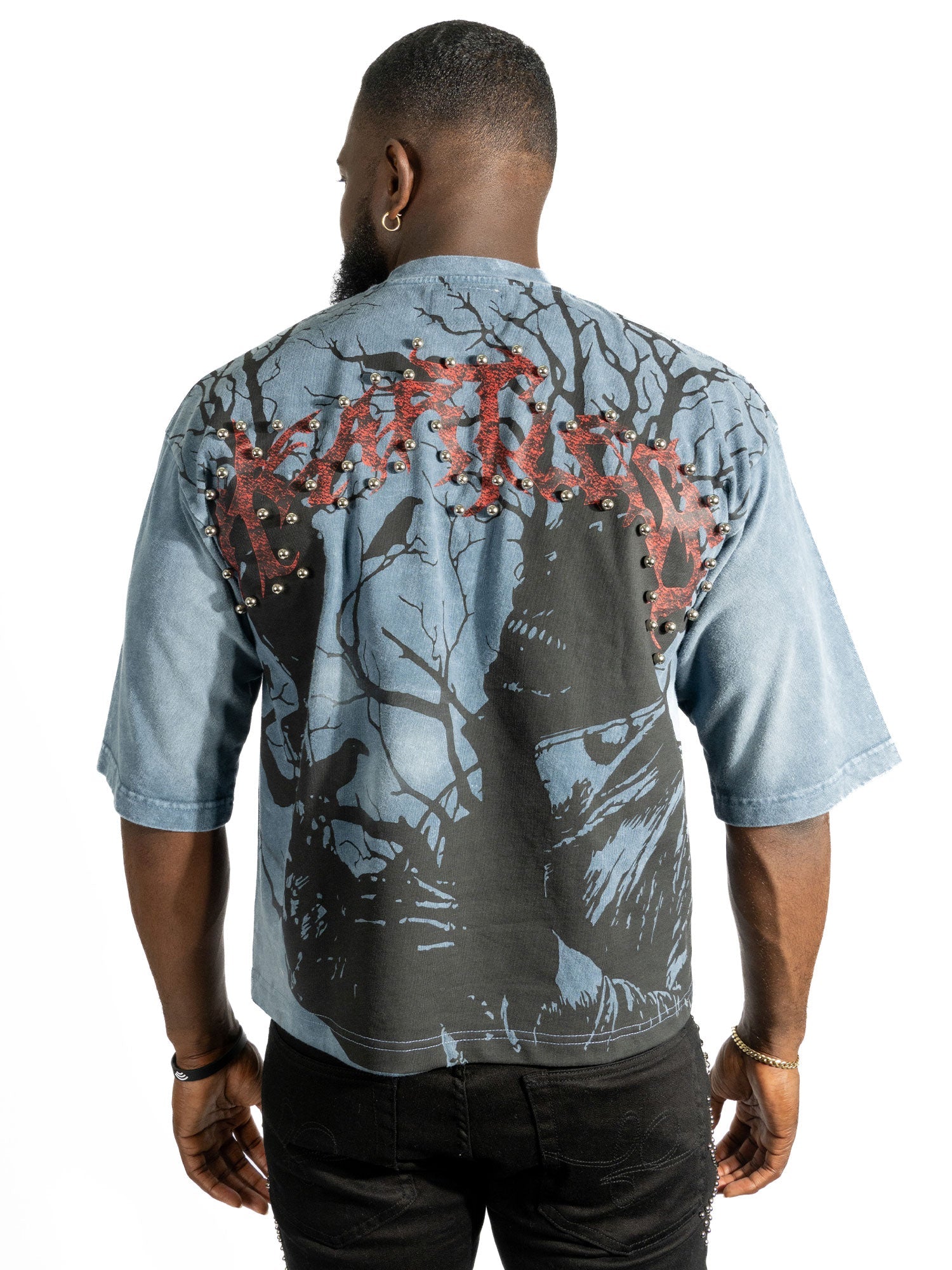 F179 Heartless Cropped - Blue