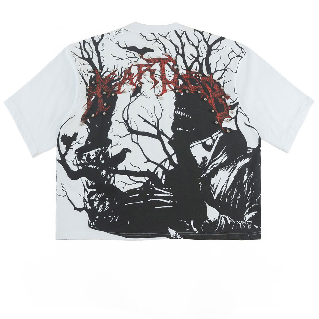 F179 Heartless Cropped - White
