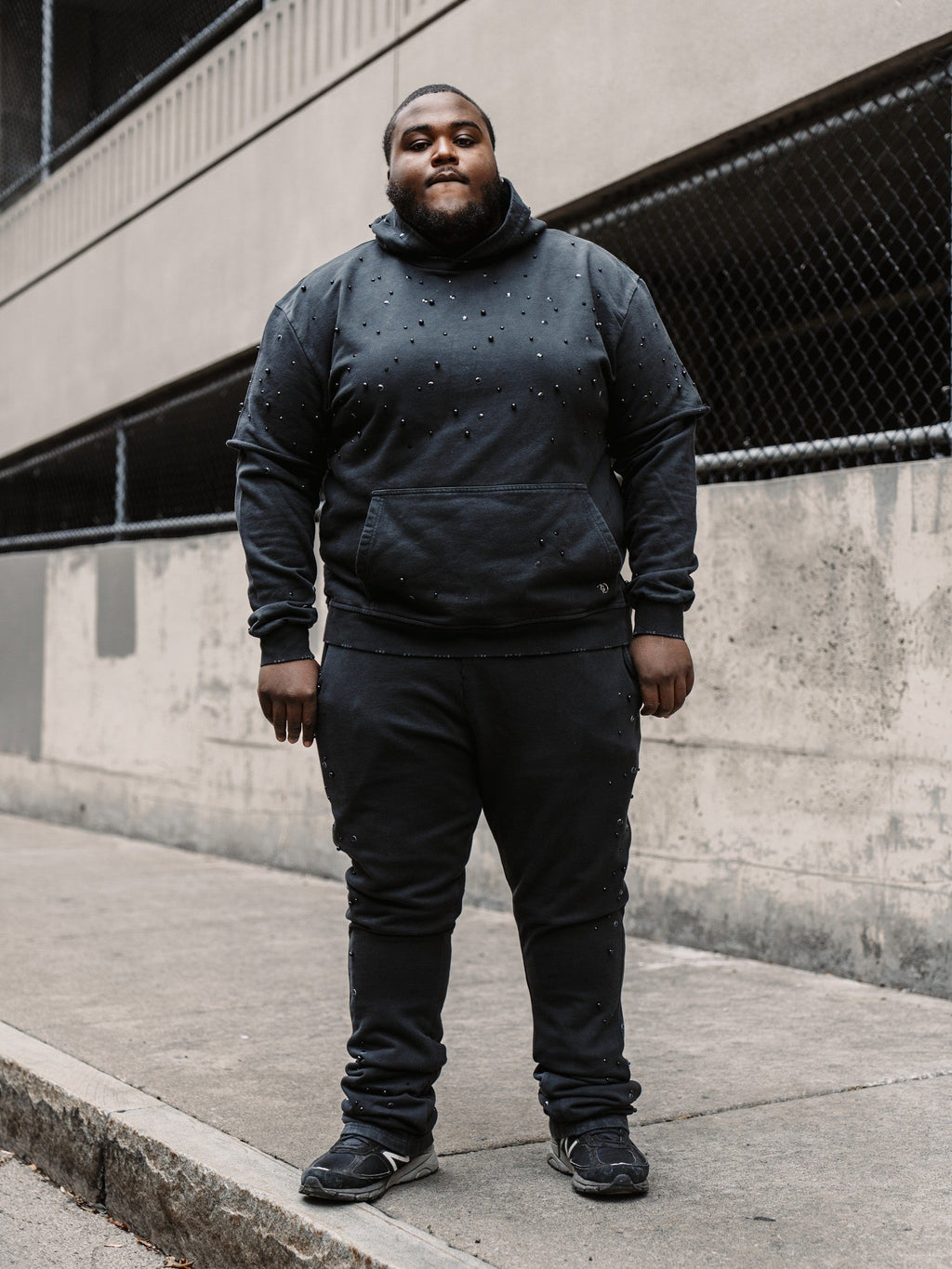 F187 Bellucci Hoodie Set - Black