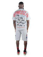 F199 Finesse Acid Wash Oversized Tee - White
