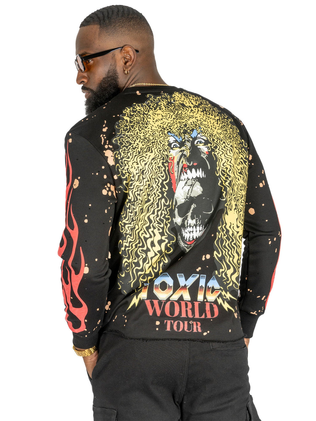 F4120 Toxic World Crewneck Sweatshirt - Black