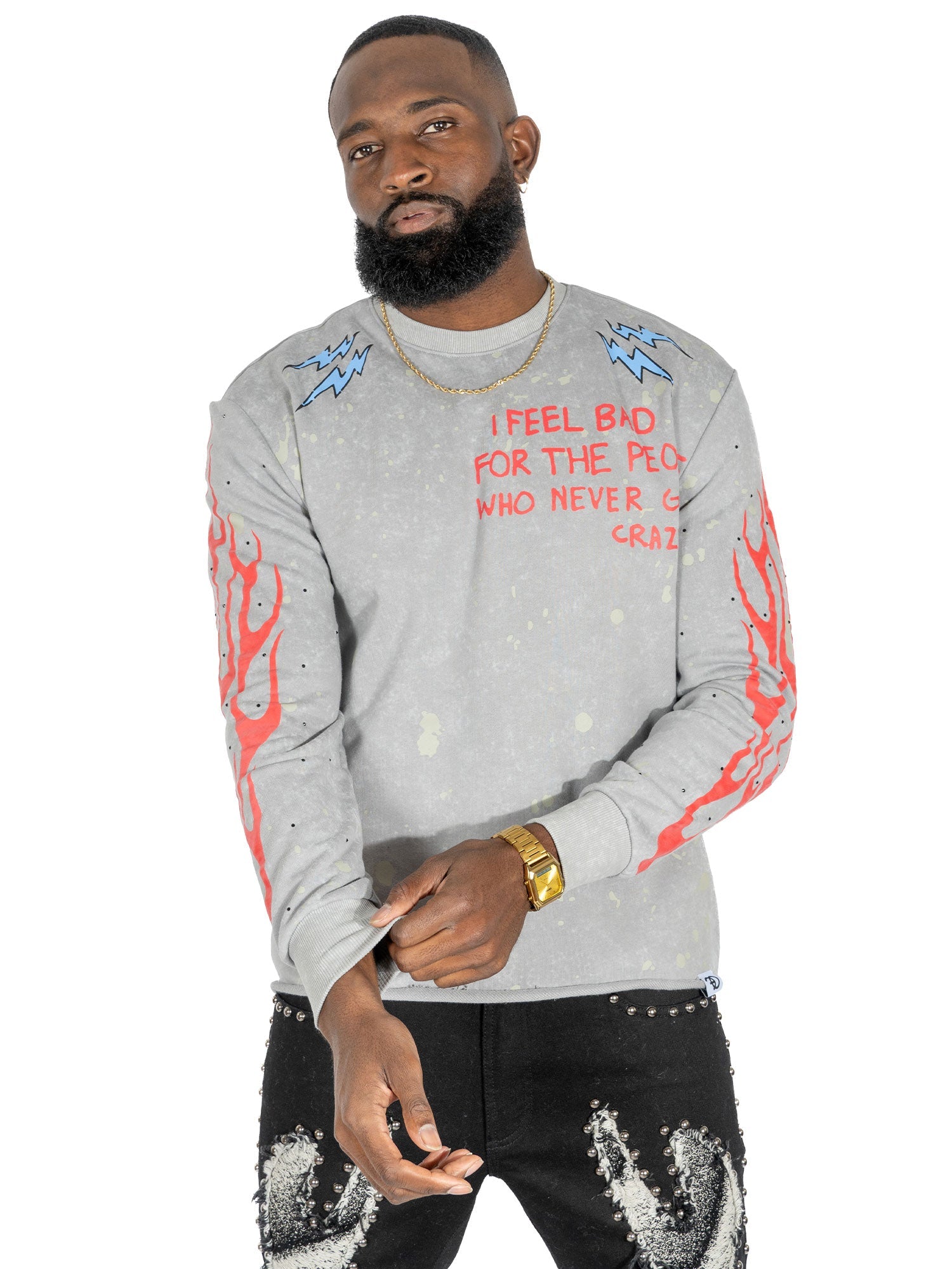F4120 Toxic World Crewneck Sweatshirt - Gray