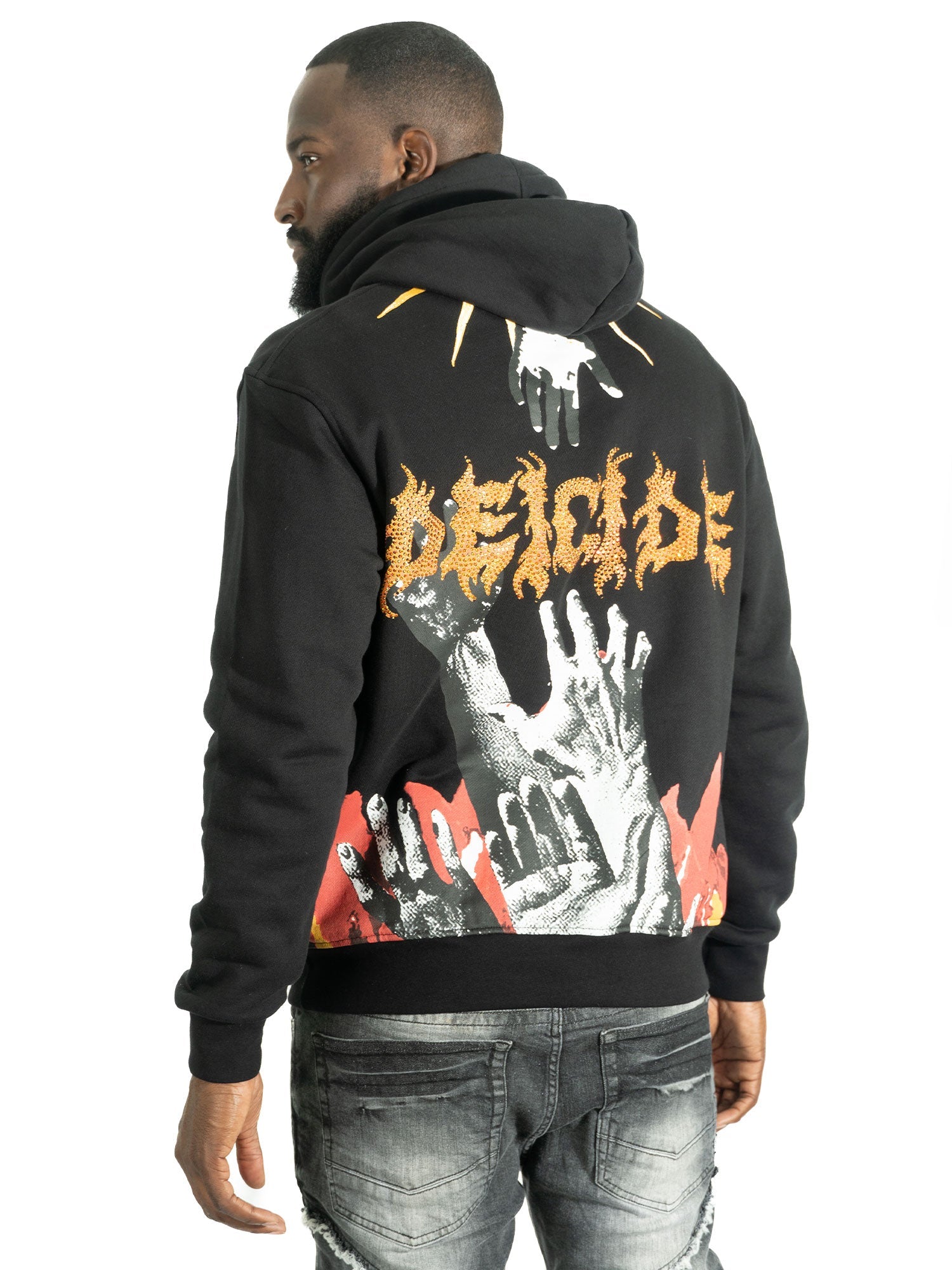 F4171 Heaven Pull Over Hoodie - Black