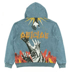 F4171 Heaven Pull Over Hoodie- Blue