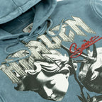 F4171 Heaven Pull Over Hoodie- Blue
