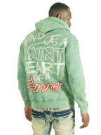 F4173 Sinners Over Size Hoodie- Green