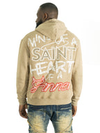 F4173 Sinners Over Size Hoodie - Mocha