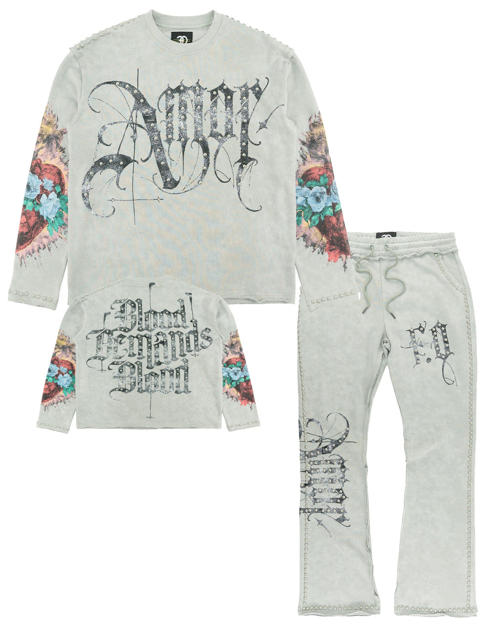 F4226 Amor Jogging Set - Gray