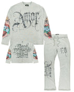 F4226 Amor Jogging Set - Gray