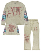 F4226 Amor Jogging Set - Khaki