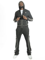 F5245 Blind Faith Hoodie Set - Black