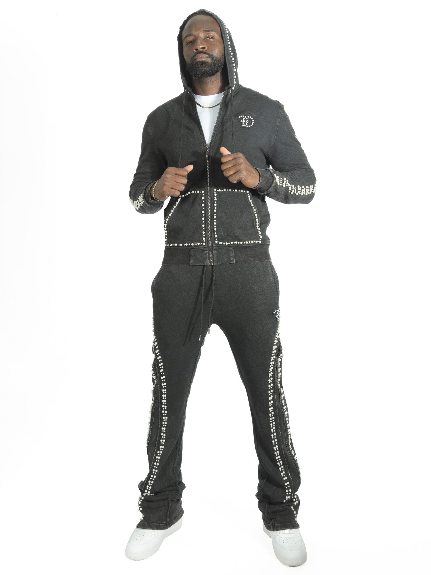 F5245 Blind Faith Hoodie Set - Black