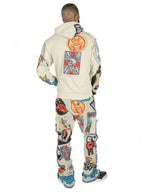 F5545 Brave Heart Tapestry Hoodie - Oat