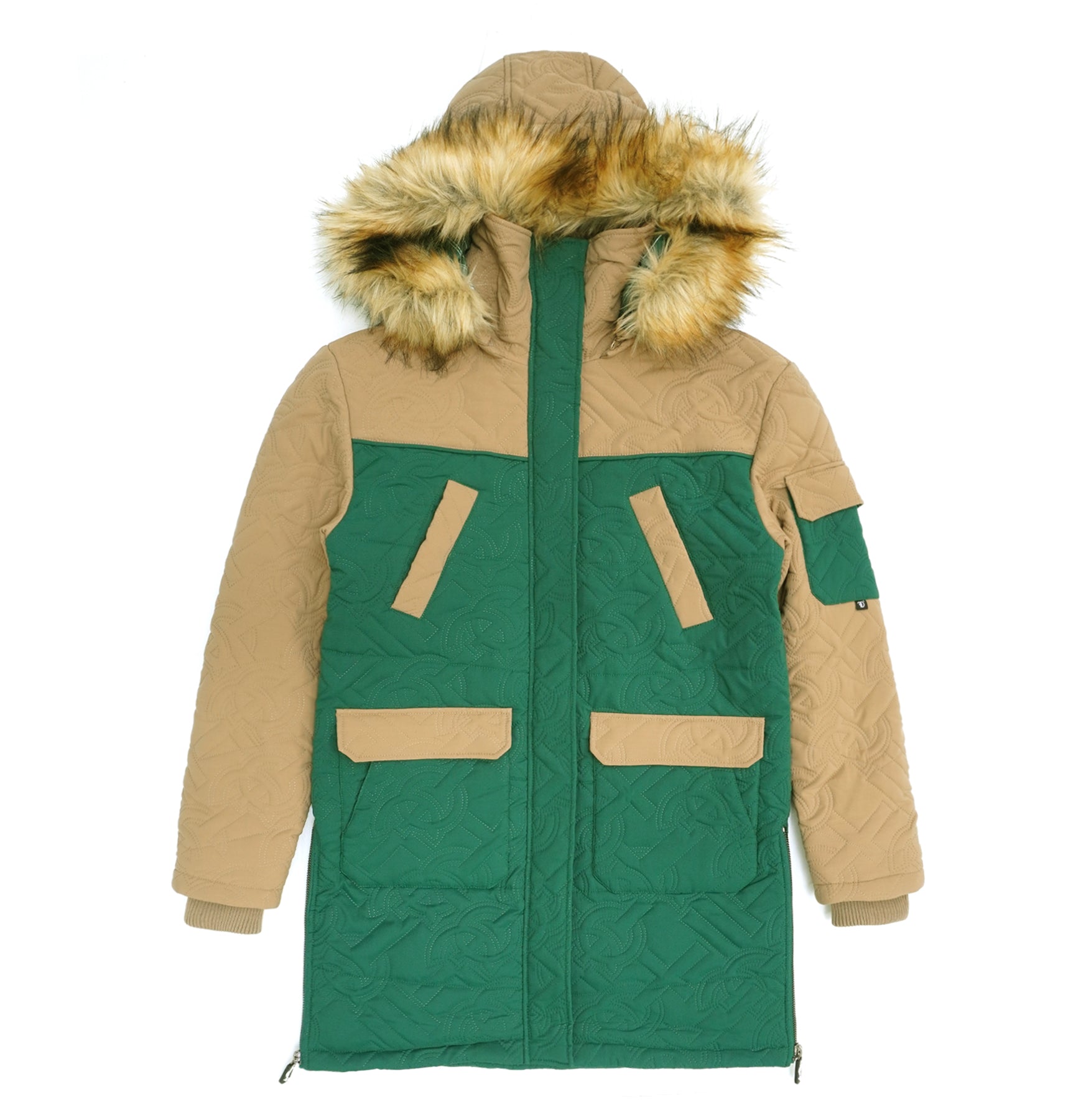 F7700 Apollo Long Quilted Jacket - Green