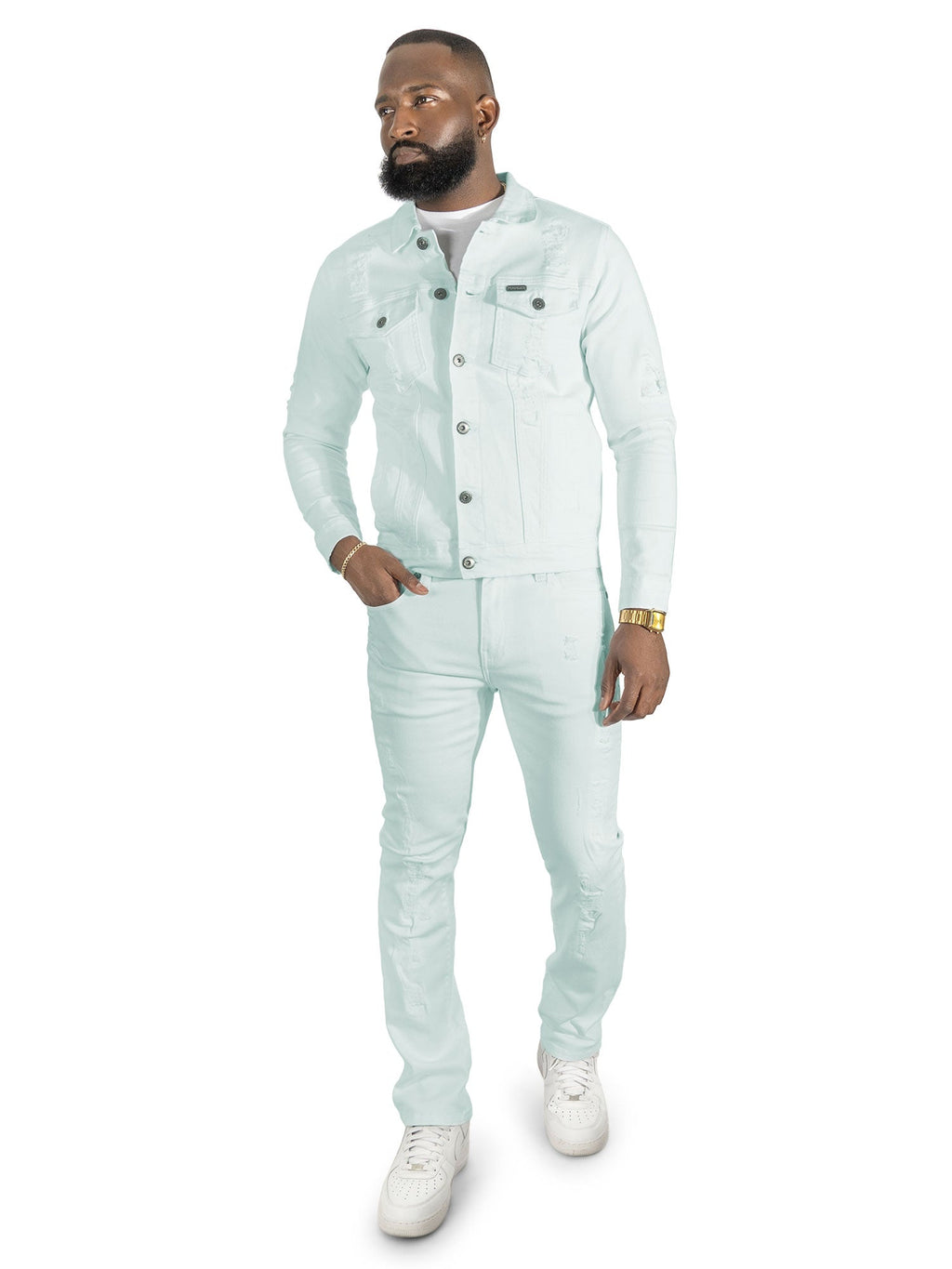 M1000 Prego Denim Jacket - White
