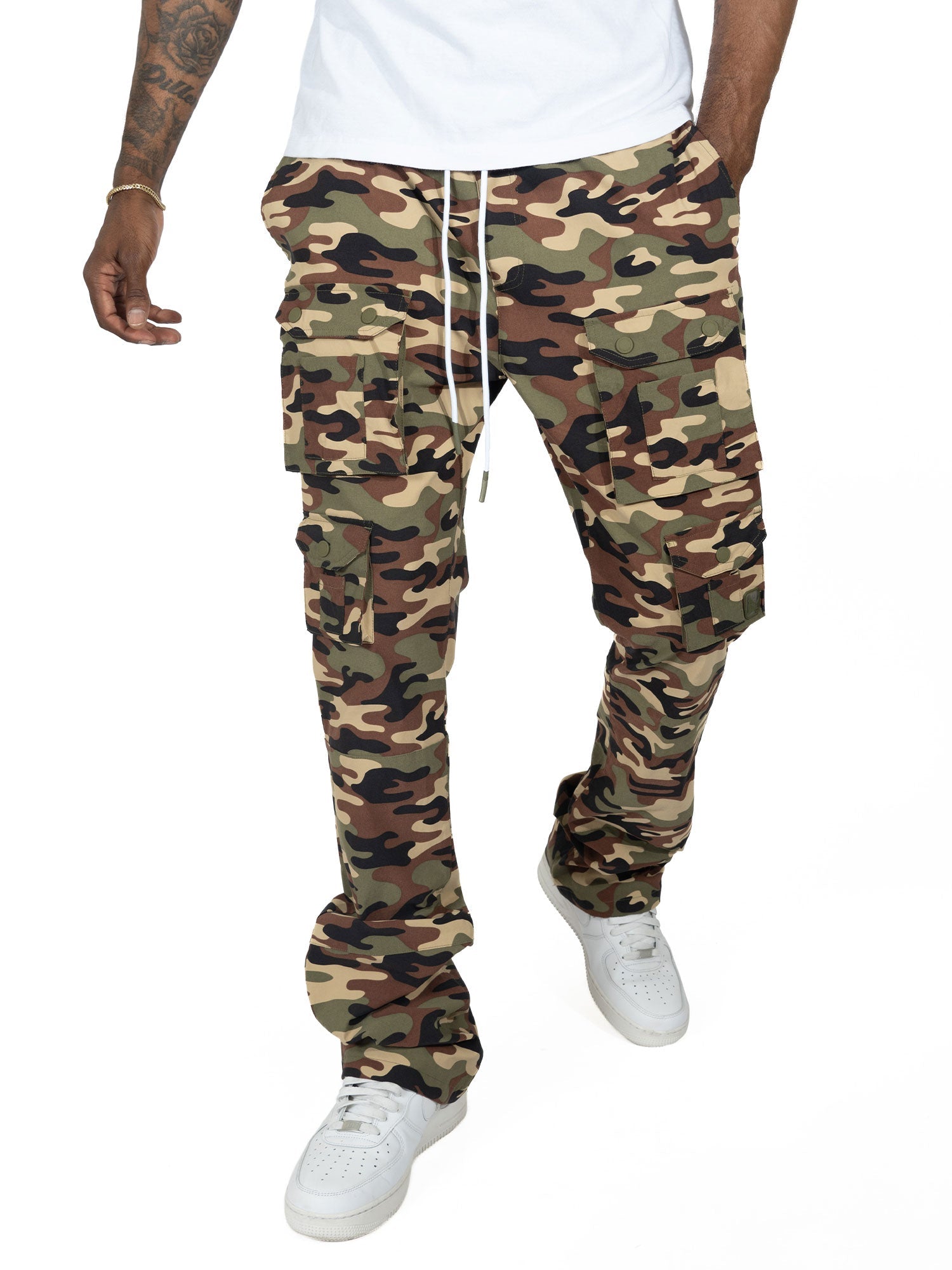 M1633 Colton 34” Stack Nylon/Spandex Sweat Pants - Camo