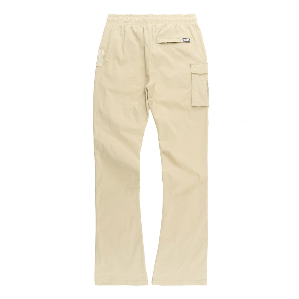 M1634 Adorni Stacked Nylon Pants - Khaki