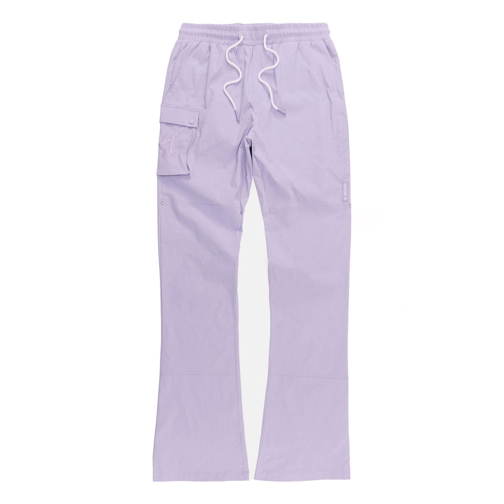 M1634 Adorni Stacked Nylon Pants - Lavender